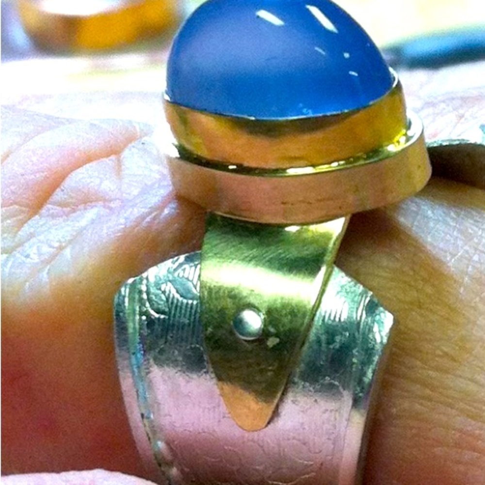 ISO handmade chalcedony ring ISO